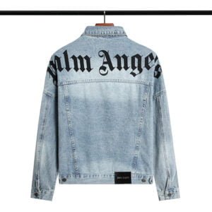 Palm Angels Logo Over Denim Jacket ‘Blue/Black’