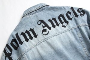 Palm Angels Logo Over Denim Jacket ‘Blue/Black’